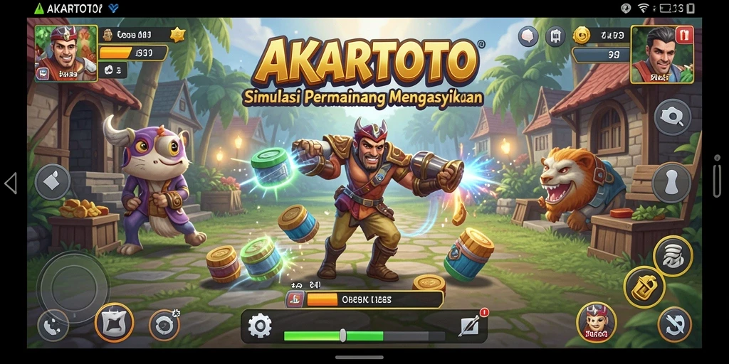 Tampilan gameplay AKARTOTO yang menarik dalam dunia simulasi.