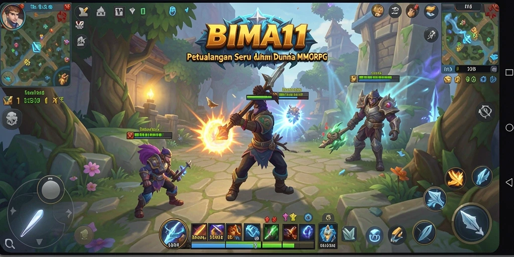 Screenshot utama BIMA11 menampilkan aksi seru dalam gameplay MMORPG.