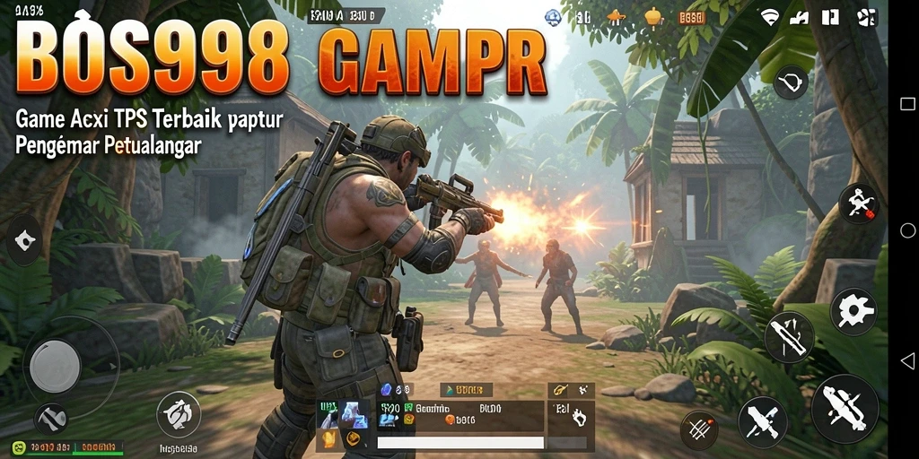 Tampilan gameplay menegangkan dari BOS898 dengan aksi TPS nyata.