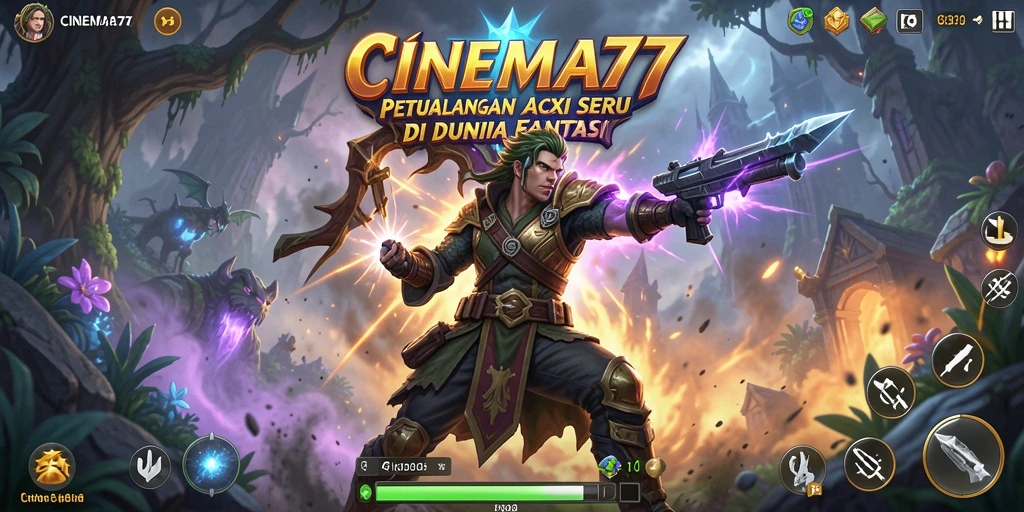 Tampilan gameplay seru dari CINEMA77 dalam petualangan ARPG.