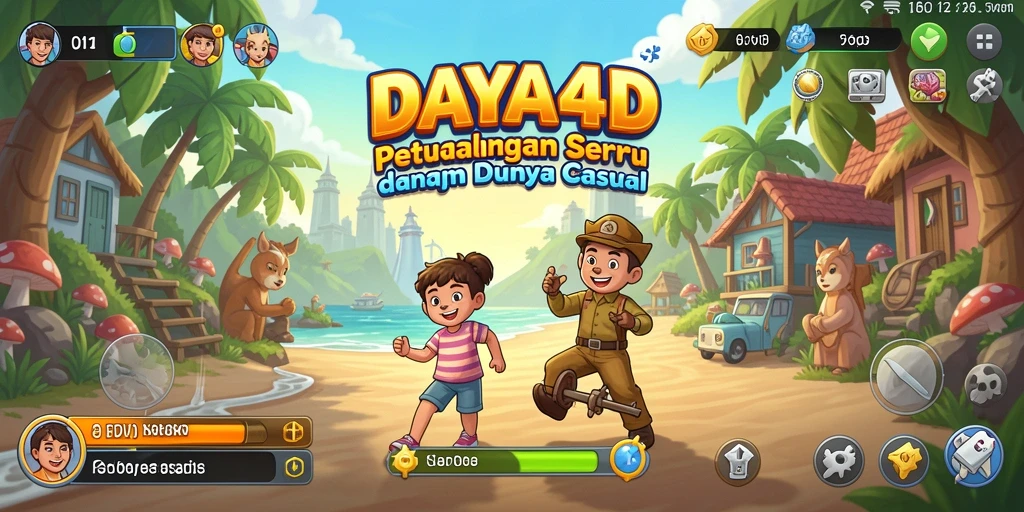 Screenshot DAYA4D menunjukkan gameplay menarik dan penuh warna.
