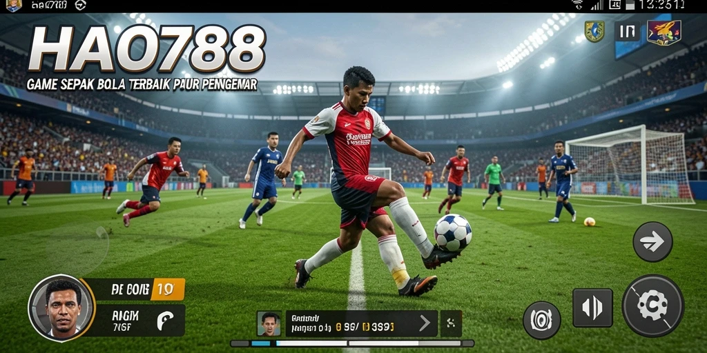 Gameplay HAO788 yang seru dalam aksi sepak bola.