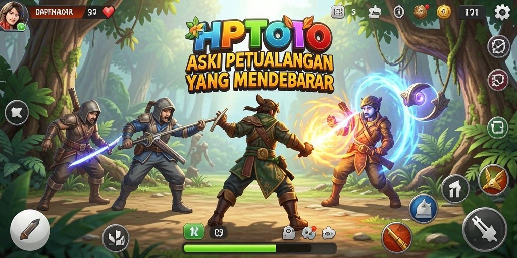 Tampilan layar gameplay HPTOTO yang penuh aksi dan tantangan.