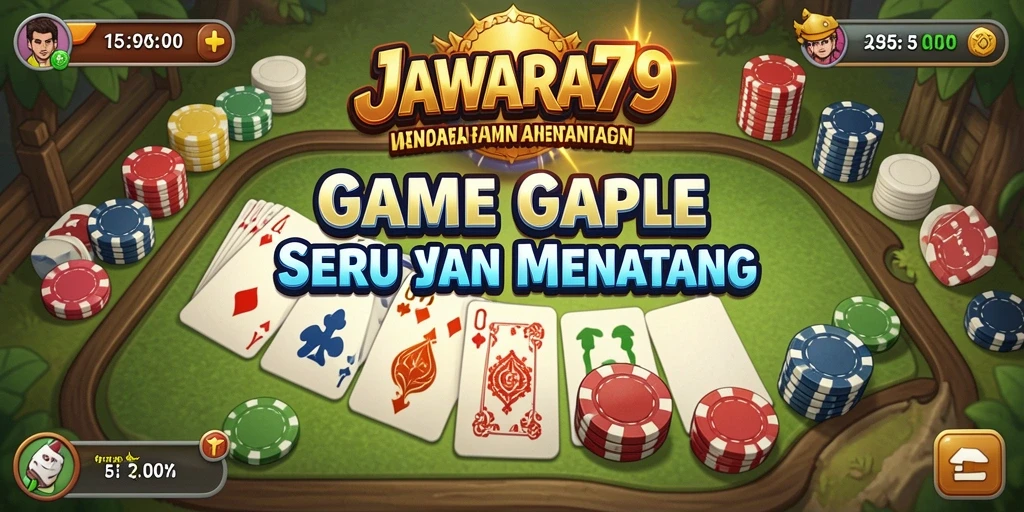 Screenshot gameplay Gaple JAWARA79 yang seru dan interaktif.