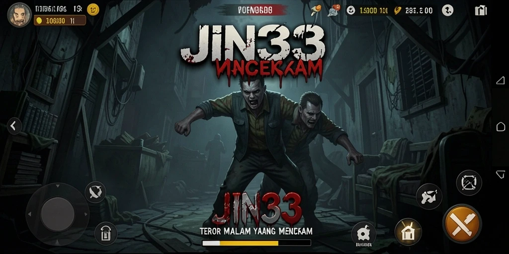 Screenshot gameplay menampilkan momen menegangkan dalam JIN33.