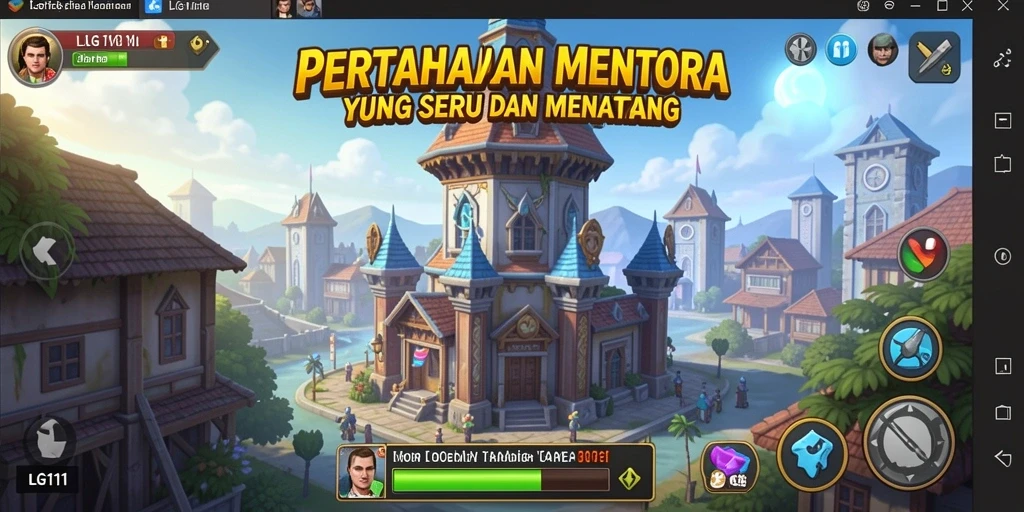 Tampilan gameplay LG111 menara pertahanan yang menarik dan penuh strategi.