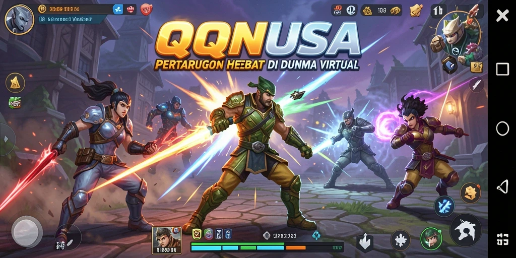 Tampilan gameplay seru dan dinamis di QQNUSA.
